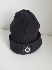 MA.STRUM Mens Beanie Hat Black