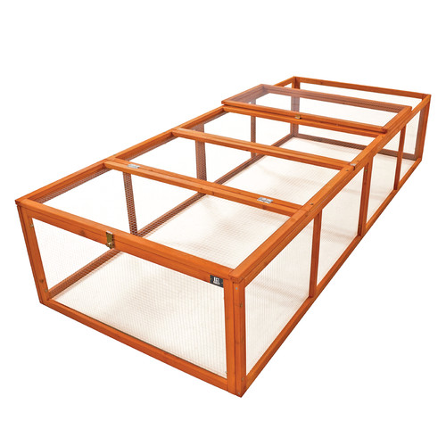 8ft wooden pet run - run, outdoor