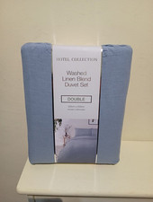 Hotel Collection Washed Linen Blend Duvet Set Sizes & Colours Available