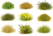 Static grass tufts self adhesive sheets - Model scenery flock diorama