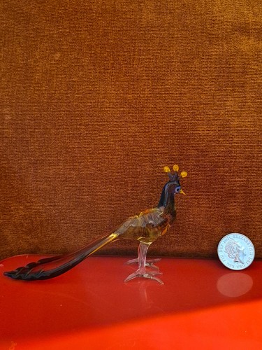 Murano style pheasant peacock - murano-style, pheasant/peacock