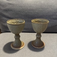 Louis Hudson Pottery Vintage Goblets 1970s Cornish Cornwall 