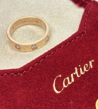 Cartier Love Ring 8 Diamonds 18ct Rose Gold Size 48 Ladies Full Set 2025 Service