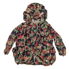 ?? Swiss Alpenflage Camouflage Parka - Vintage Military Jacket with Hood