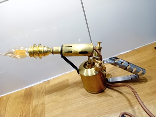 Blow lamp steam - punk, light