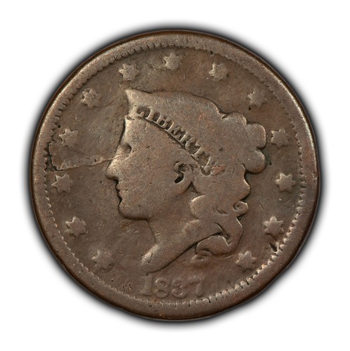 1837 coronet head large - head,