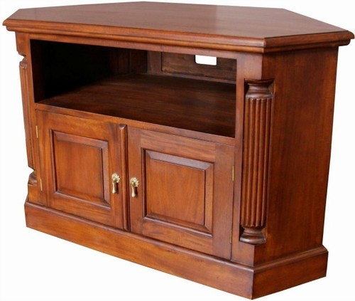Mahogany corner unit - mahogany, tv
