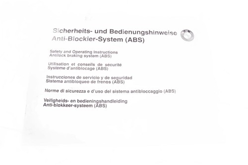 Abs manual safety instructions - abs,