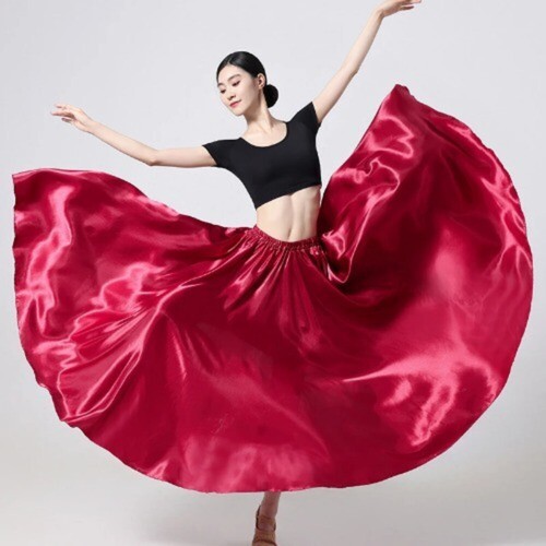 Satin long skirt ballroom - long,