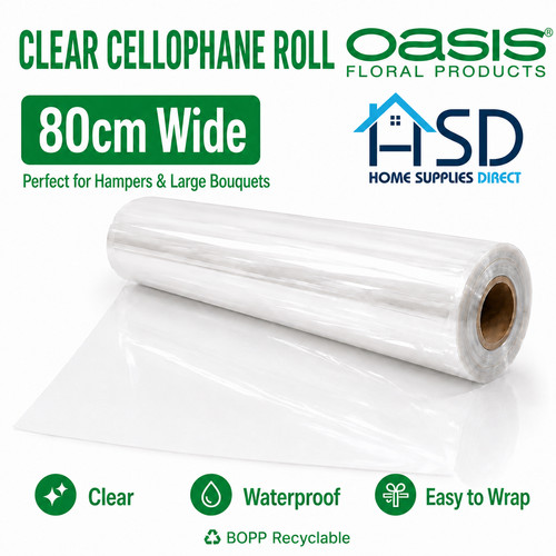 80cm clear cellophane - 80cm,