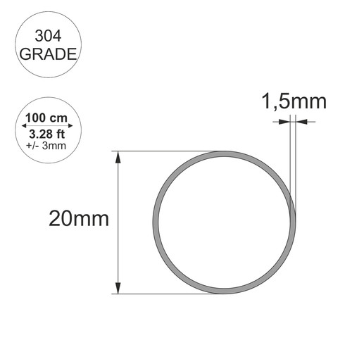 Stainless steel round tube - stainless,