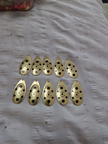 10x ilba spinner blades gold - blades, gold/