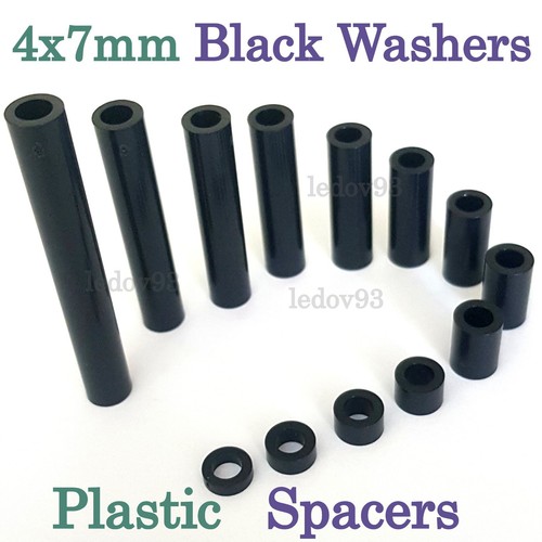 Black nylon spacers plastic - black,