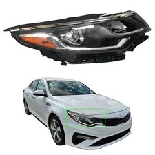 For 2019 2020 Kia Optima Headlight Halogen LED DRL 92102D5500 Passenger w/ Bulb