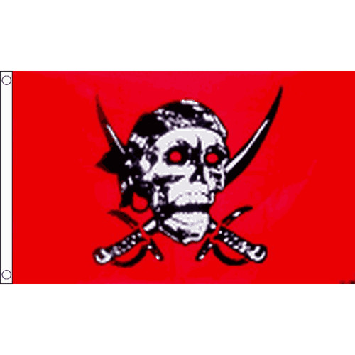 Red skull jolly - red,