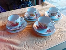 4 x Tea Royal Worcester Evesham Gold Trios Cup,Saucer & Tea Plate good condition