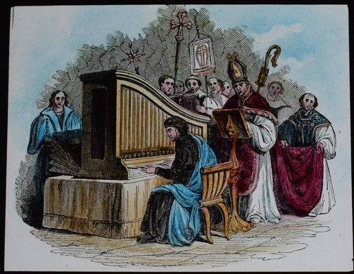 Medieval church organ - a,