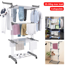 Extra Large Clothes Airer 4 Tier Indoor Foldable Outdoor Laundry Dryer Rack Line