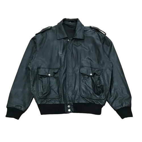 Leather flight jacket men - leather,