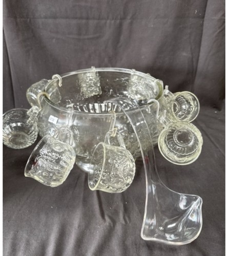 Vintage punch bowl set with - punch, 8