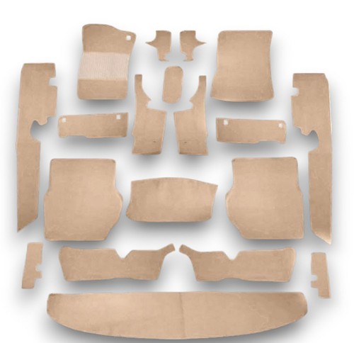 Beige velour carpet set - carpet, with