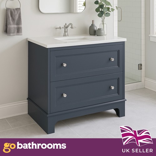Dark grey bathroom vanity - dark, unit
