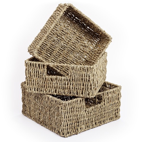 Seagrass storage baskets set - seagrass,