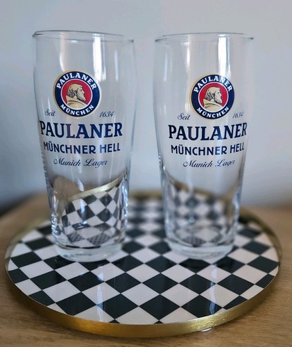 Paulaner beer glass 1pint - beer,