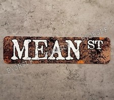 Metal Sign MEAN STREET st rock and roll song fair warning guitar god man cave