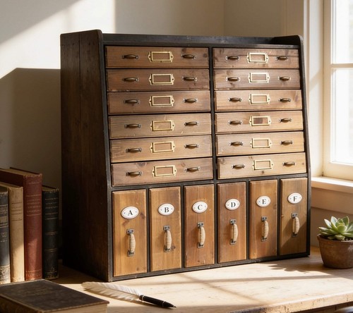 Antique styled multi drawer - styled,