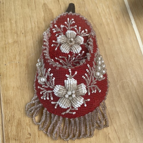 Antique beadwork pocket - antique,