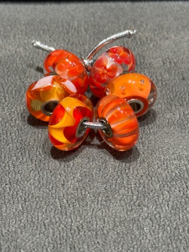 Trollbeads new old - trollbeads, (orange)