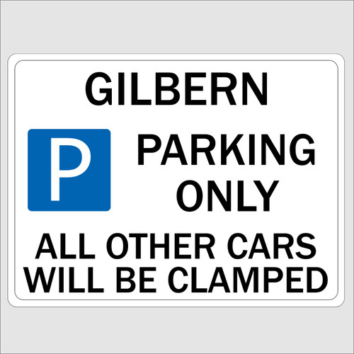 Gilbern parking sign wall - parking,