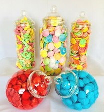 Large Plastic Sweet Jars x5
