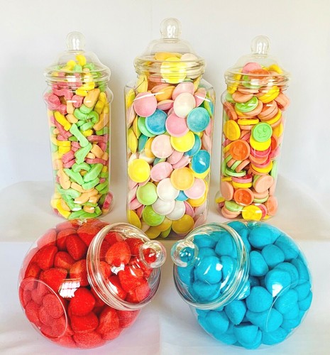 Large plastic sweet jars - plastic,