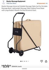 Massage Rolling Massage Table Trolley Cart Portable Folding Dolly Master Royal