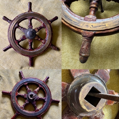 Antique ships wheel helm 19th - ships,