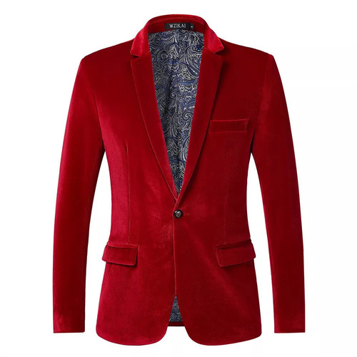 Men velvet work blazer - velvet,