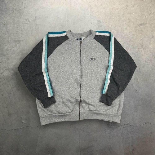 Y2k audi striped cotton bomber - y2k,