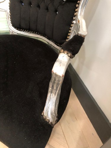 Black velvet shabby chic - , arm