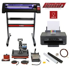 5 in 1 Heat Press Vinyl Cutter Sublimation Printer LED Plotter Machine Weeding