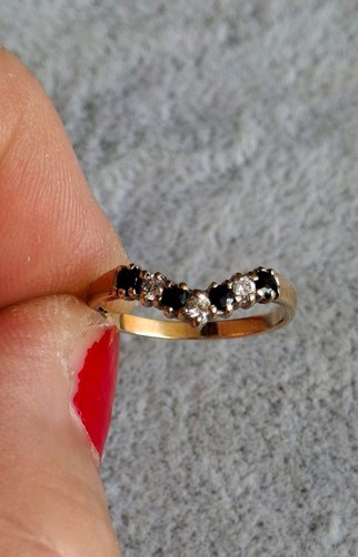 Vintage 9ct gold sapphire - vintage,