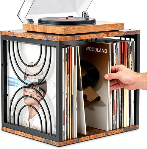 Wood vinyl record - wood,