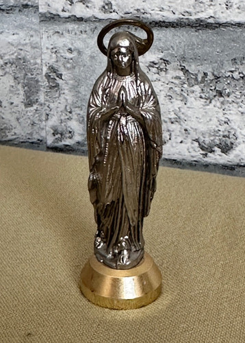 Virgin mary metal statue - metal,