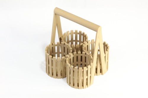 Milk bottle crate caddy for - 4,