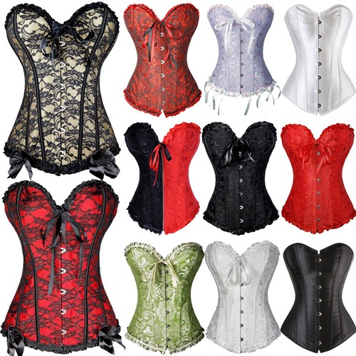 Women lace corset overbust - lace, up