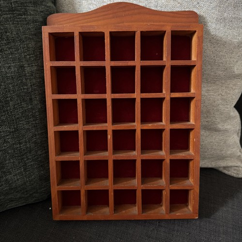 Vintage wooden curio shelf - curio,