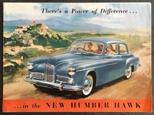 HUMBER HAWK Car Sales Brochure c1954 #3147/Ex/74/10