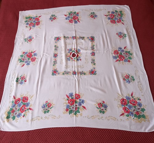 Vintage parasol tablecloth - vintage,