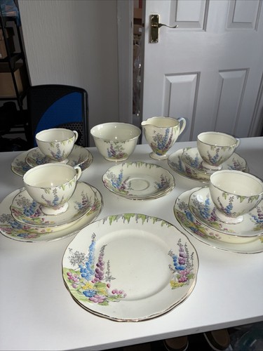 Vintage foley hollyhock tea - vintage,